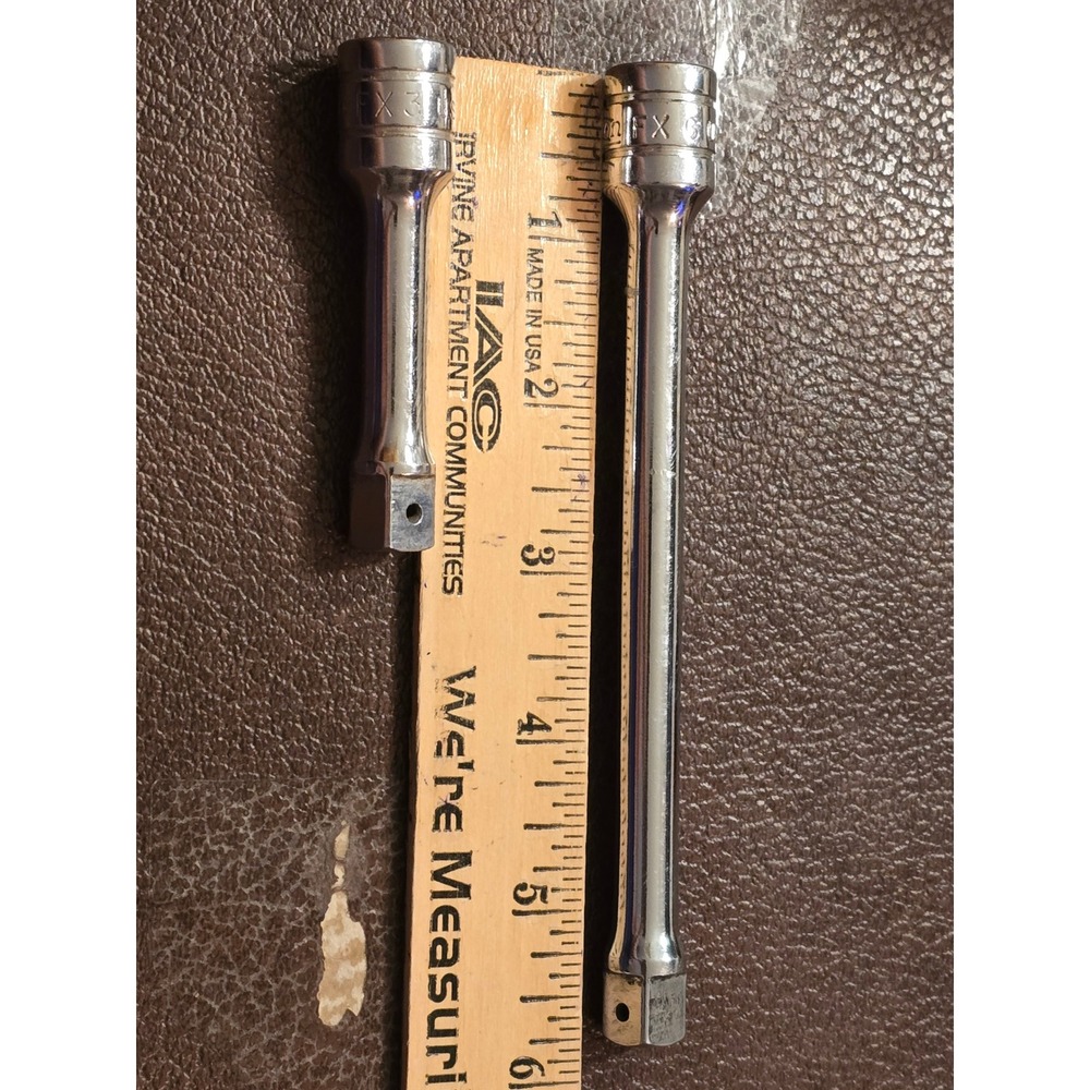 Snap-on 3/8 Drive Extension Set FX3 3 inch and FX6 6 inch Chrome USA